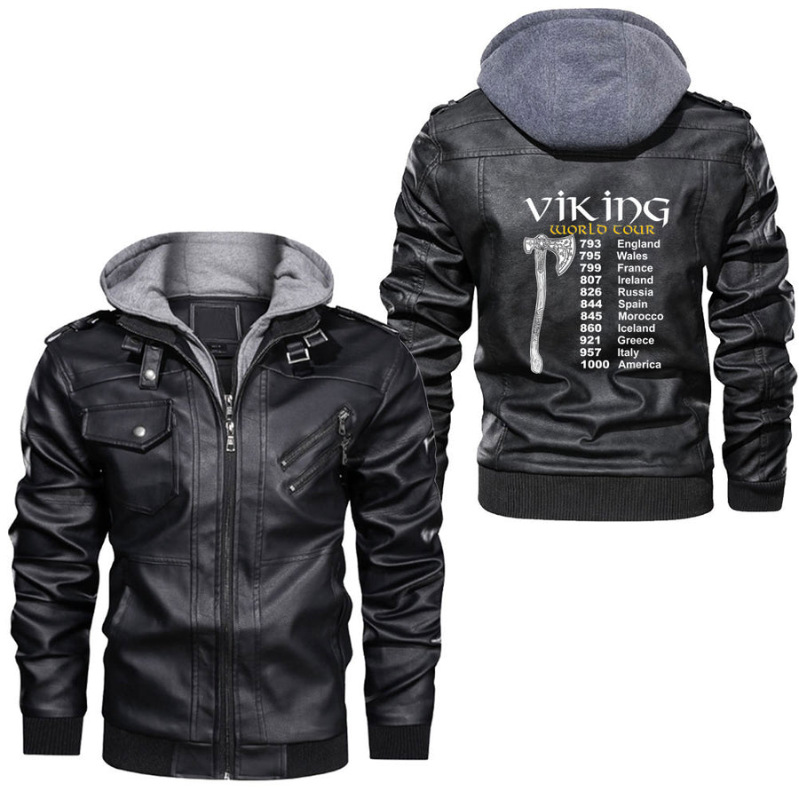Ligerking - Viking World Tours Leather Jacket A35