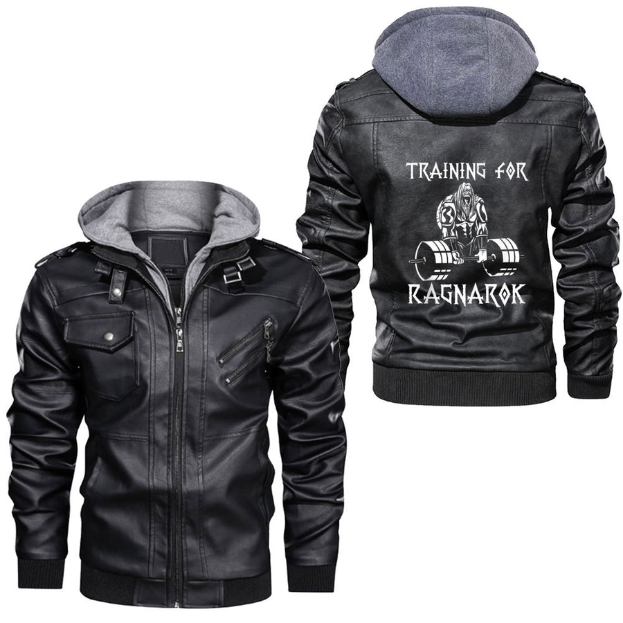 Ligerking -Vikings Team Mascot School Spirit Game Night Leopard Leather Jacket A35