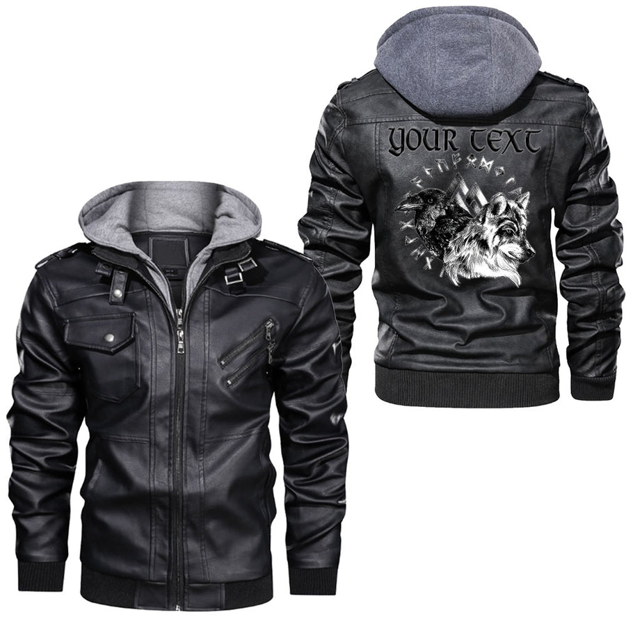 Ligerking - Wolf Raven In Heart Leather Jacket A95