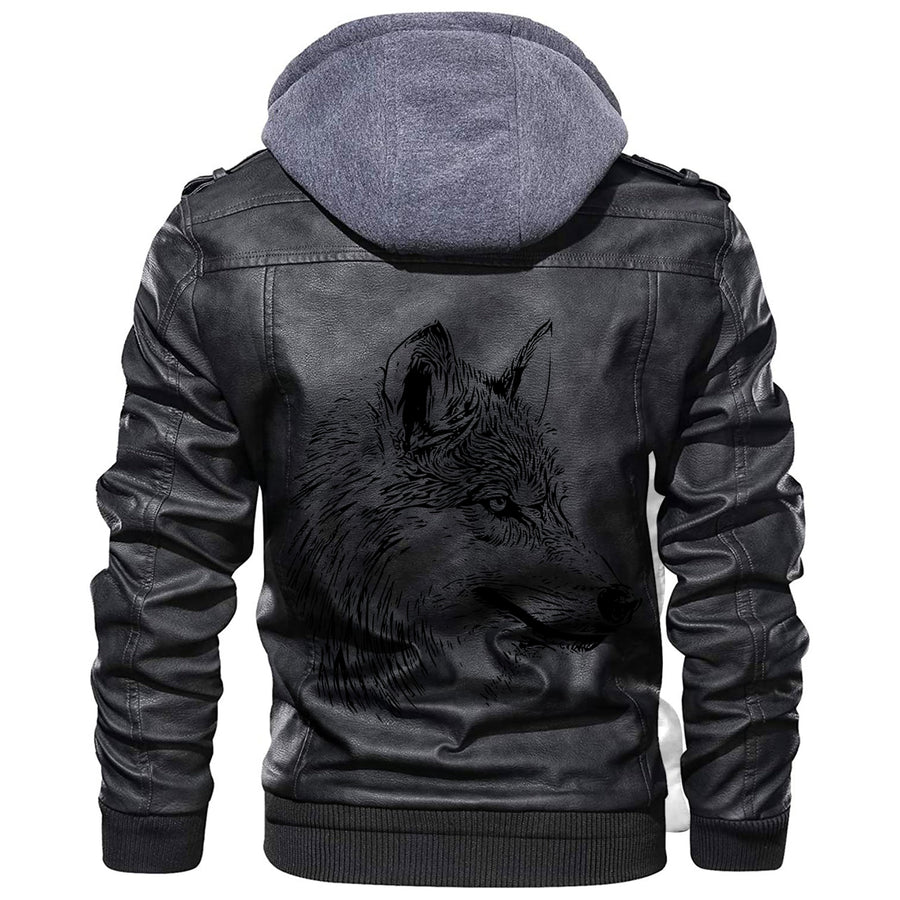 Ligerking - Wolf Head Leather Jacket A35