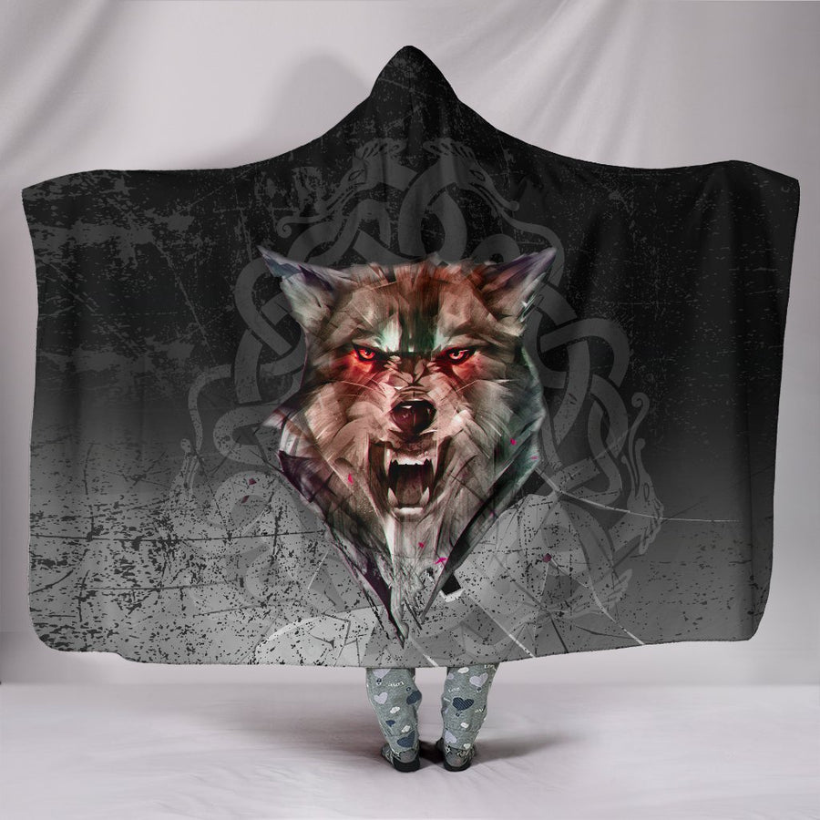 Ligerking Hooded Blanket - Fenrir Norse Wolf A27