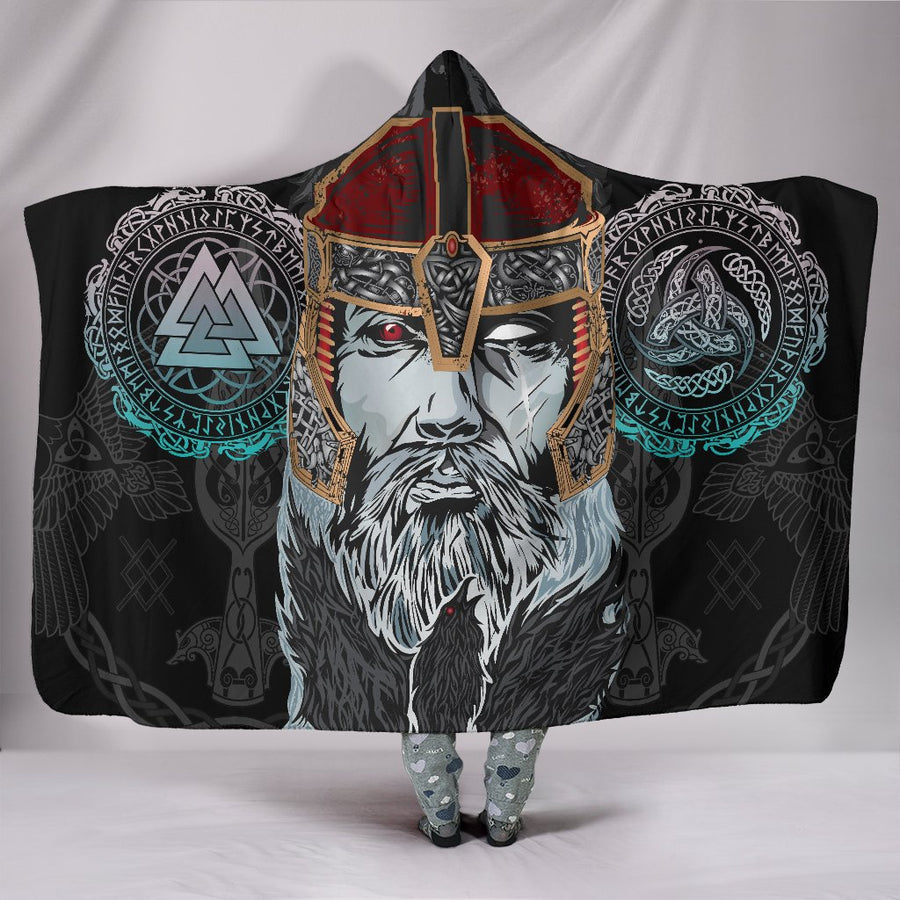 Ligerking Hooded Blanket Odin - Valknut and Triple Horn A7