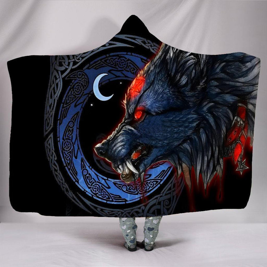 Ligerking Hooded Blanket - Fenrir Vikings Wolf 3D - ML