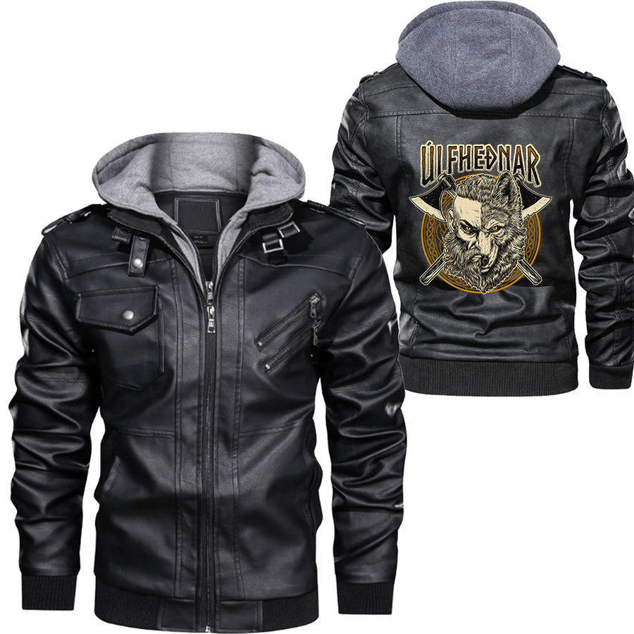 Ligerking - Robot Viking 3D Defference Leather Jacket A35