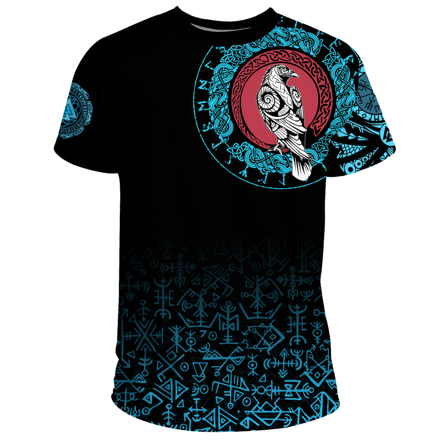 Ligerking T-Shirt - Raven Celtic Cyan Tattoo A31