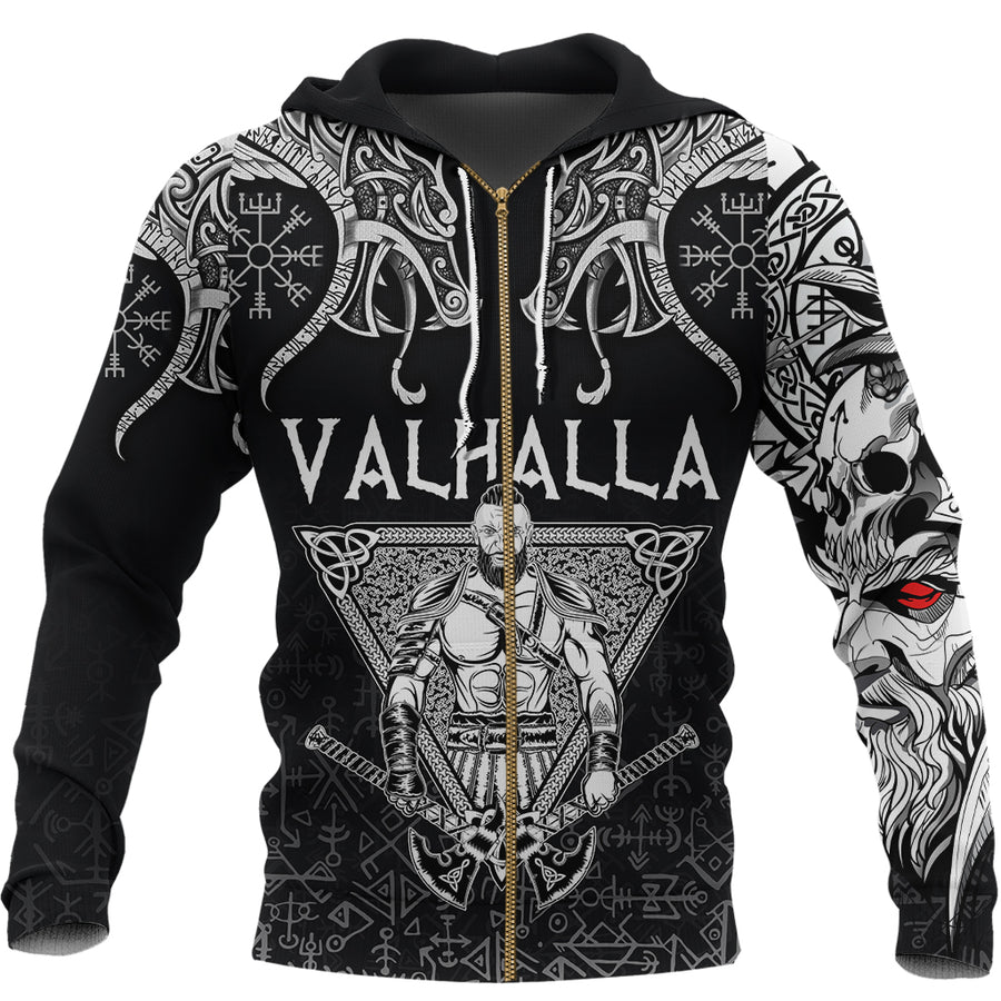 Ligerking Zip Hoodie Warrior Valhalla and Double Dragon A27